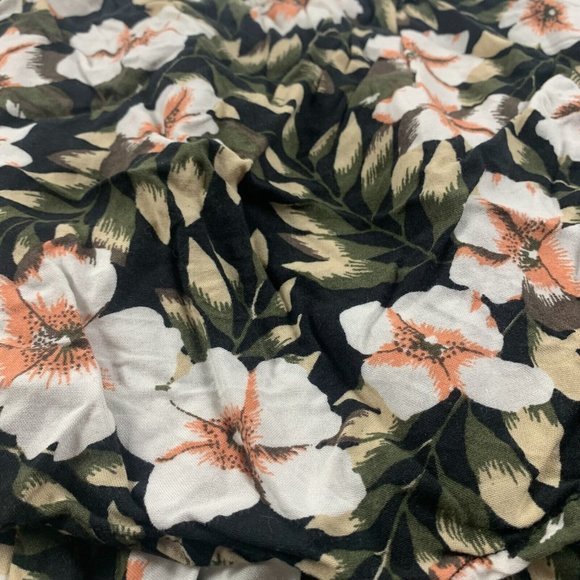 Volcom Coco Halter Cami Top Women Medium Black Combo Floral Viscose Pull-On 8363 - Picture 2 of 6